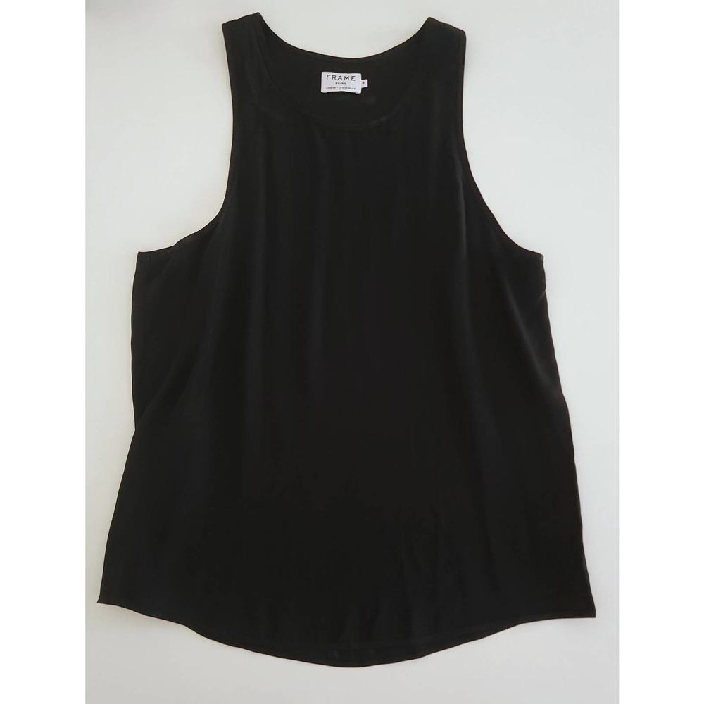 FRAME sleevless shirt black crewneck sz M
